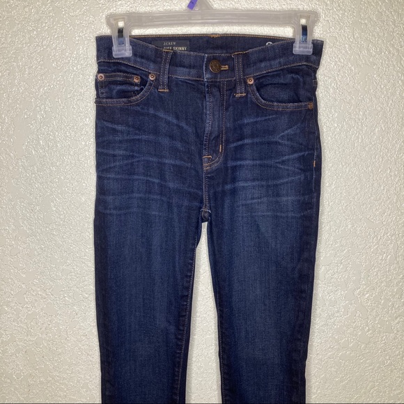 J Crew High Rise Skinny Jeans 24 Dark Wash - Picture 2 of 5